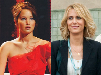 The Hunger Games, Jennifer Lawrence, Bridesmaids, Kristin Wiig The Hunger Games, Jennifer Lawrence, Bridesmaids, Kristin Wiig